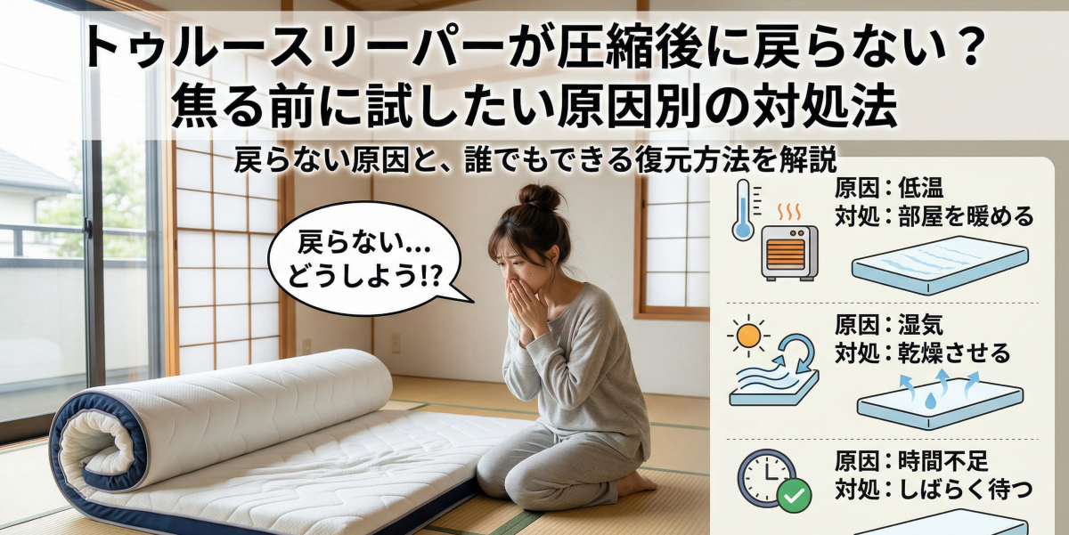 トゥルースリーパーが圧縮後に戻らない？焦る前に試したい原因別の対処法